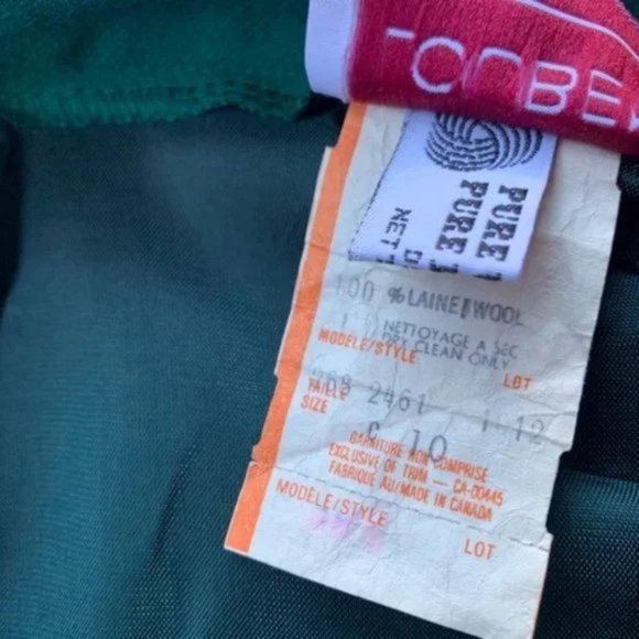 [SOLD] PURE Wool 50's Teal Green High waisted Pin-up Pencil Skirt Pockets Small - Picture 10 of 13